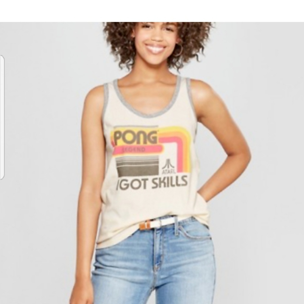 NEW WOMEN'S ATARI PONG I GOT SKILLS GRAPHIC TOP